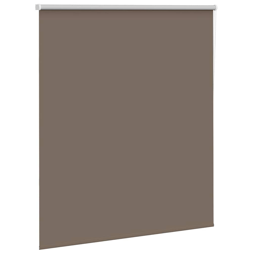 vidaXL Roller Blind Blackout Coffee 120x130 cm Fabric Width 116.6 cm Polyester