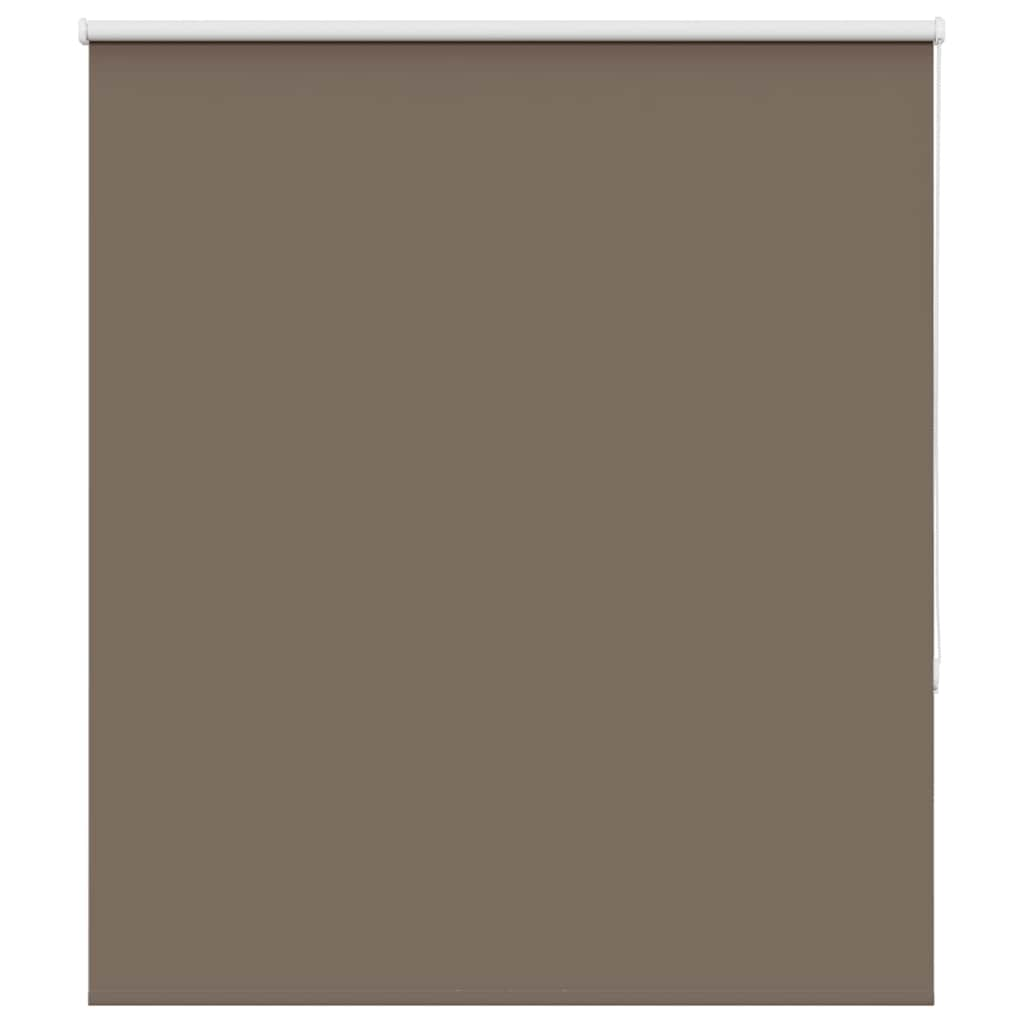 vidaXL Roller Blind Blackout Coffee 125x130 cm Fabric Width 121.6 cm Polyester