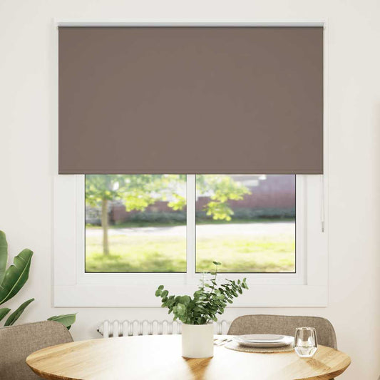 vidaXL Roller Blind Blackout Coffee 120x150 cm Fabric Width 116.6 cm Polyester