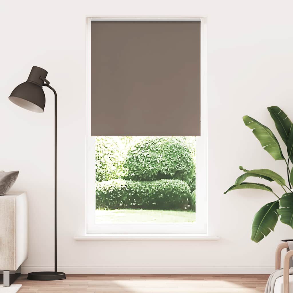 vidaXL Roller Blind Blackout Coffee 95x210 cm Fabric Width 90.7 cm Polyester