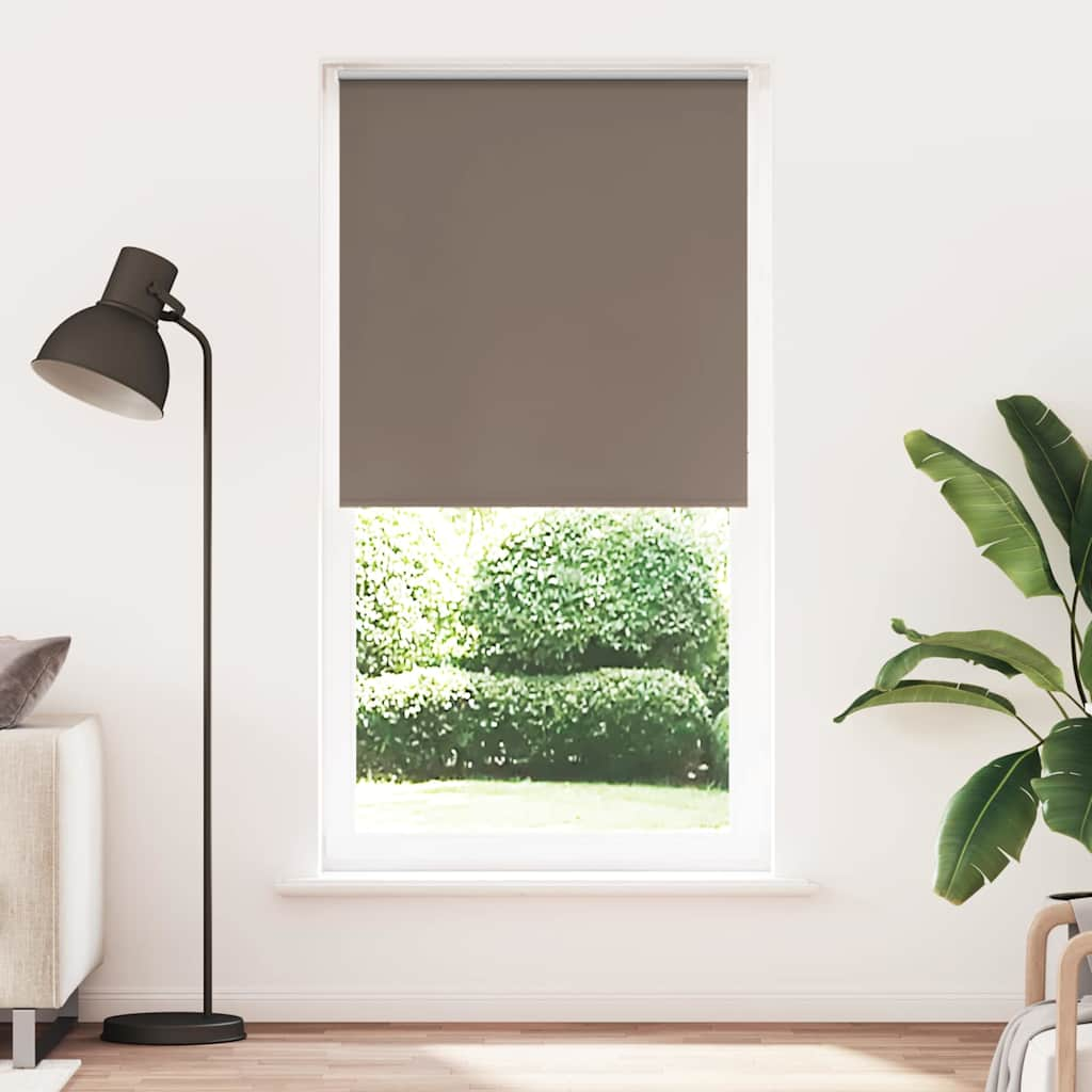 vidaXL Roller Blind Blackout Coffee 105x210 cm Fabric Width 100.7 cm Polyester