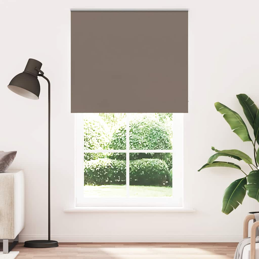 vidaXL Roller Blind Blackout Coffee 120x210 cm Fabric Width 116.6 cm Polyester