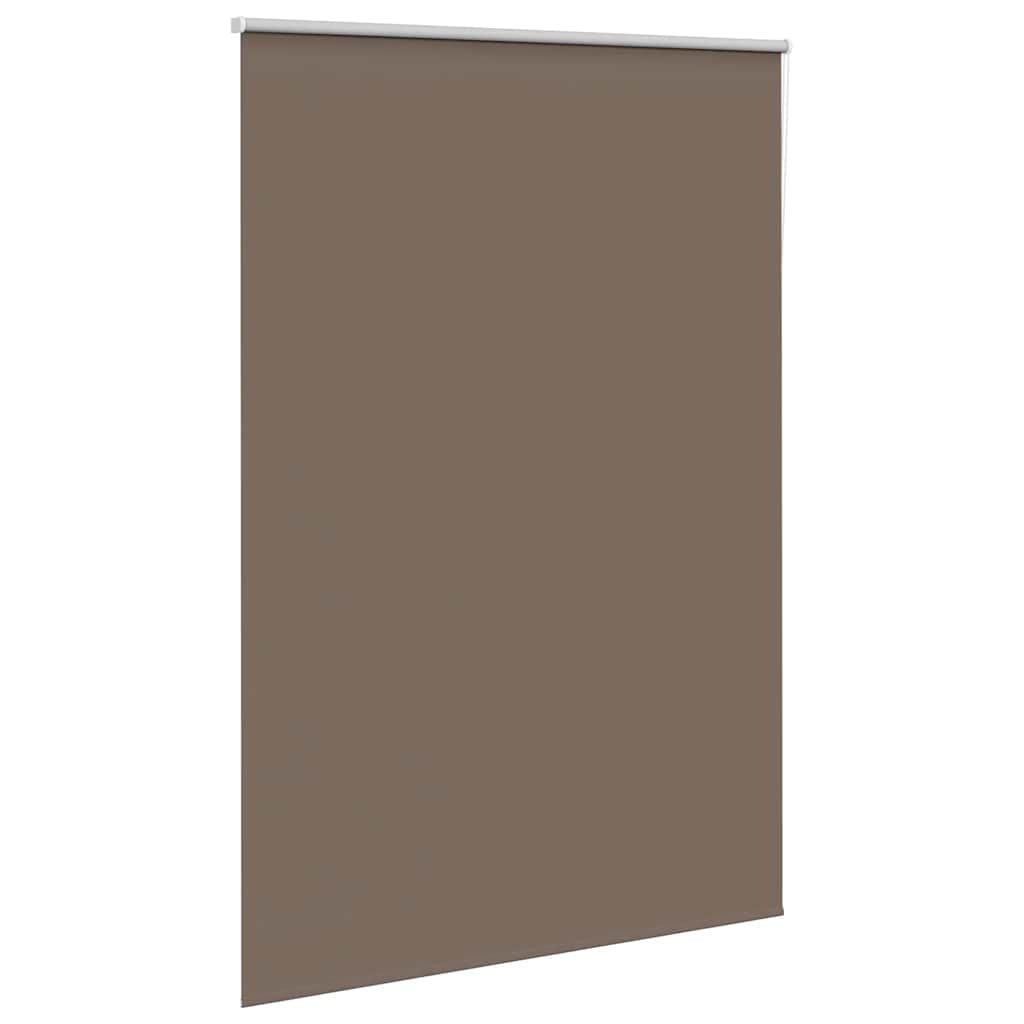 vidaXL Roller Blind Blackout Coffee 145x210 cm Fabric Width 141.6 cm Polyester