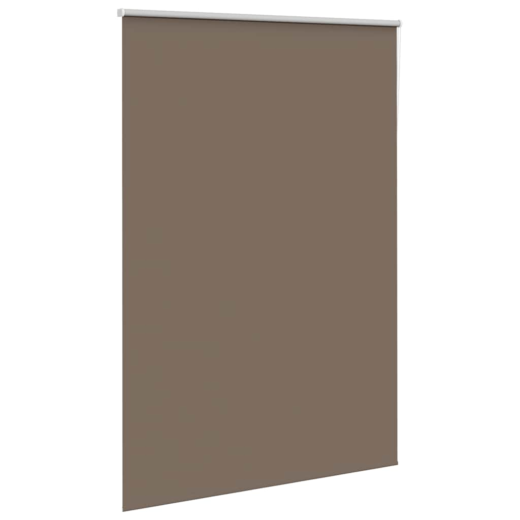 vidaXL Roller Blind Blackout Coffee 155x210 cm Fabric Width 151.6 cm Polyester