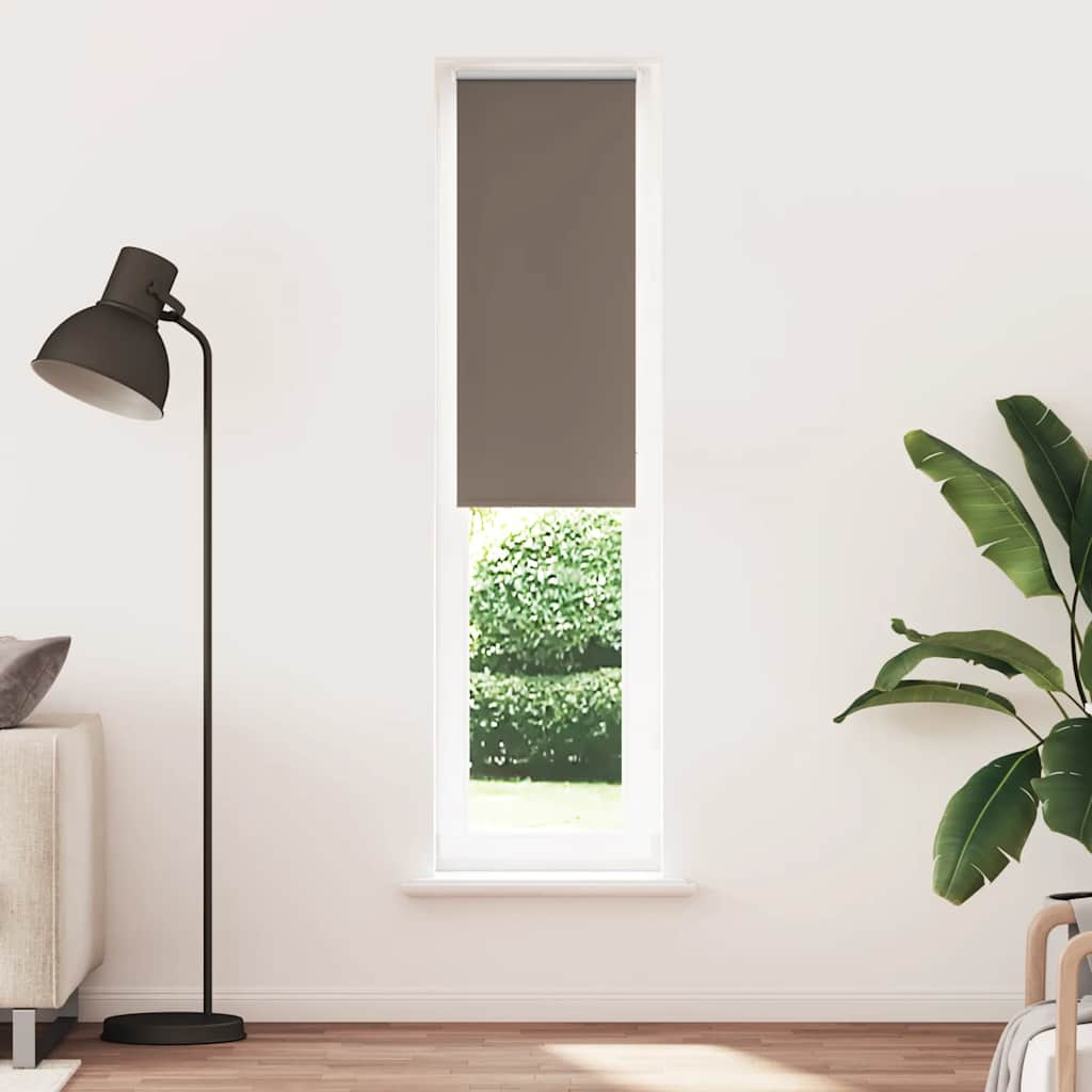 vidaXL Roller Blind Blackout Coffee 45x230 cm Fabric Width 40.7 cm Polyester