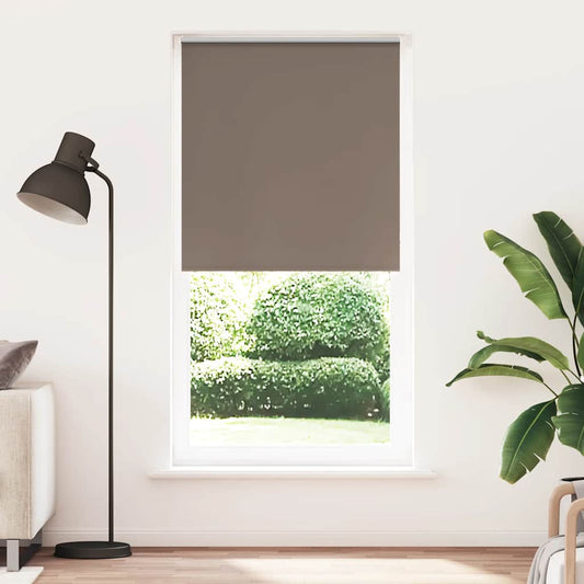 vidaXL Roller Blind Blackout Coffee 100x230 cm Fabric Width 95.7 cm Polyester