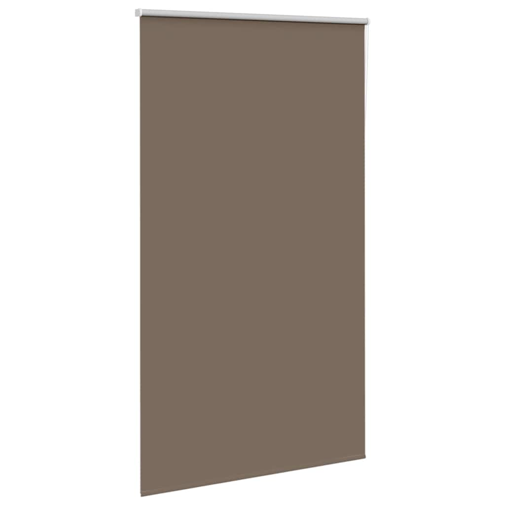 vidaXL Roller Blind Blackout Coffee 140x230 cm Fabric Width 136.6 cm Polyester