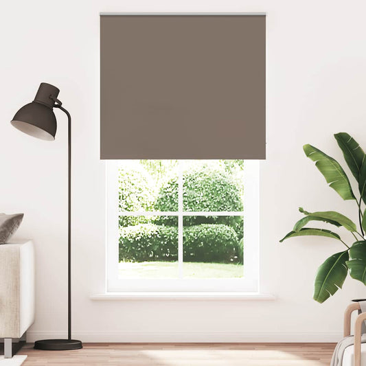 vidaXL Roller Blind Blackout Coffee 140x230 cm Fabric Width 136.6 cm Polyester