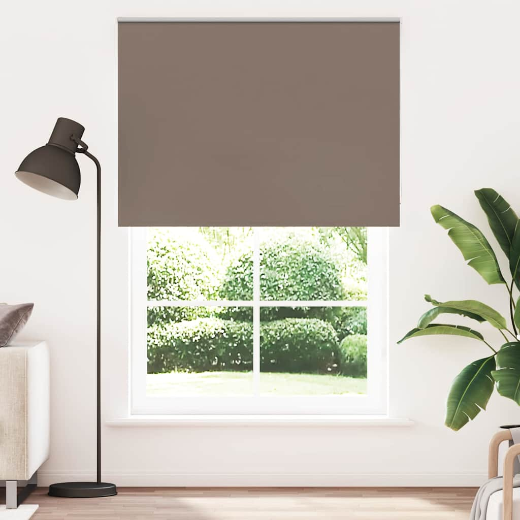 vidaXL Roller Blind Blackout Coffee 155x230 cm Fabric Width 151.6 cm Polyester