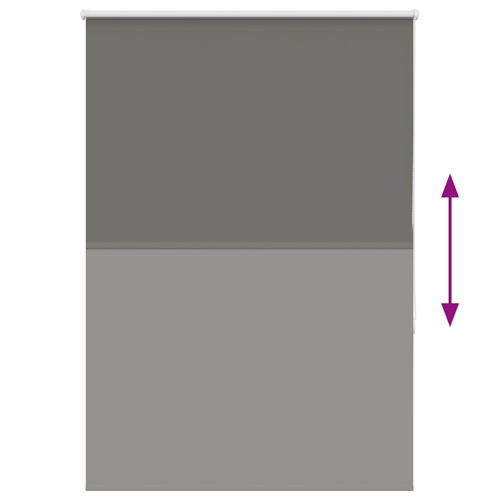 Roller Blind Blackout Grey 90x130 cm Fabric Width 85.7 cm Polyester