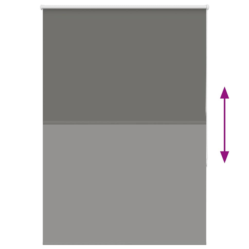 Roller Blind Blackout Grey 110x150 cm Fabric Width 105.7 cm Polyester