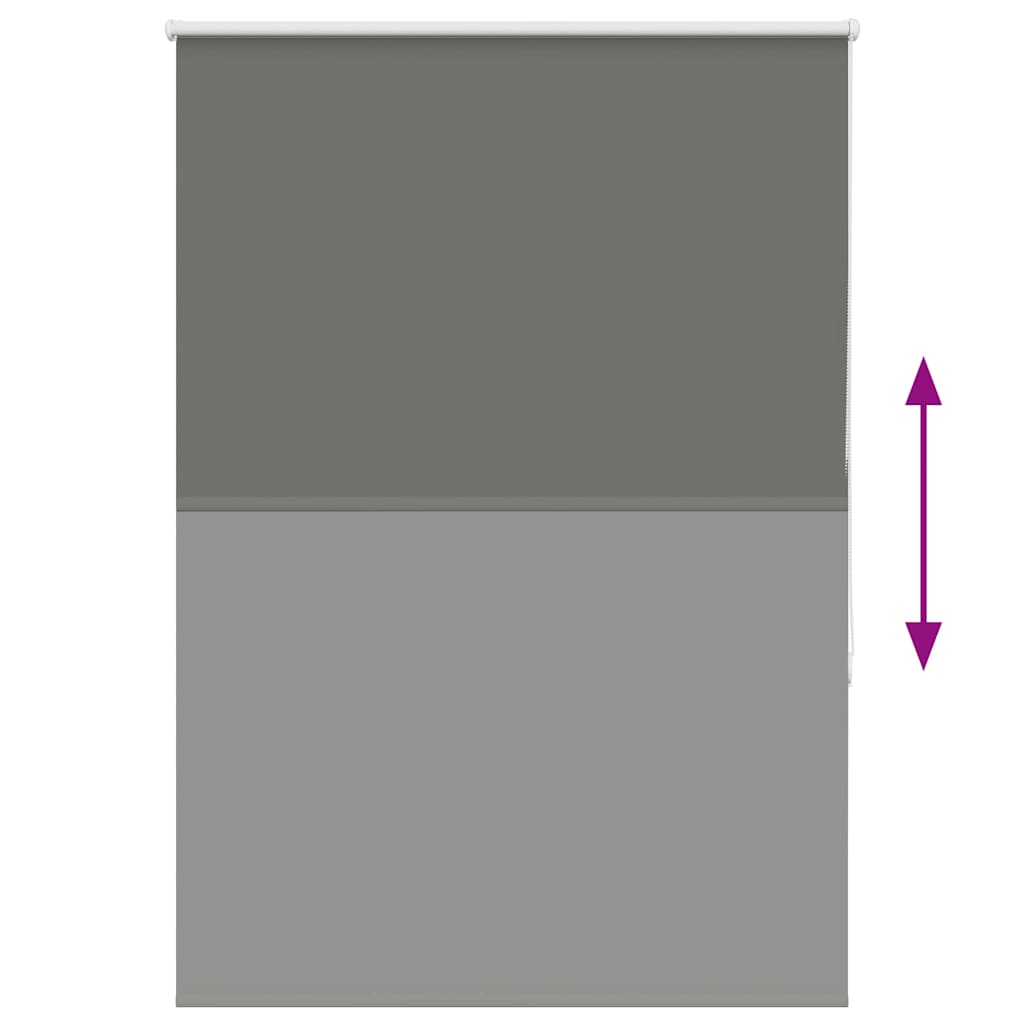 Roller Blind Blackout Grey 105x175 cm Fabric Width 100.7 cm Polyester