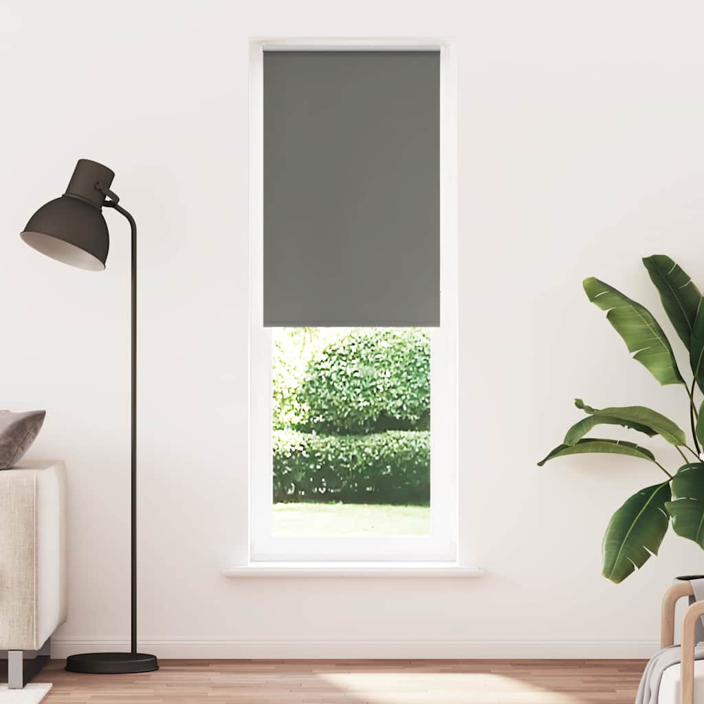 Roller Blind Blackout Grey 75x230 cm Fabric Width 70.7 cm Polyester