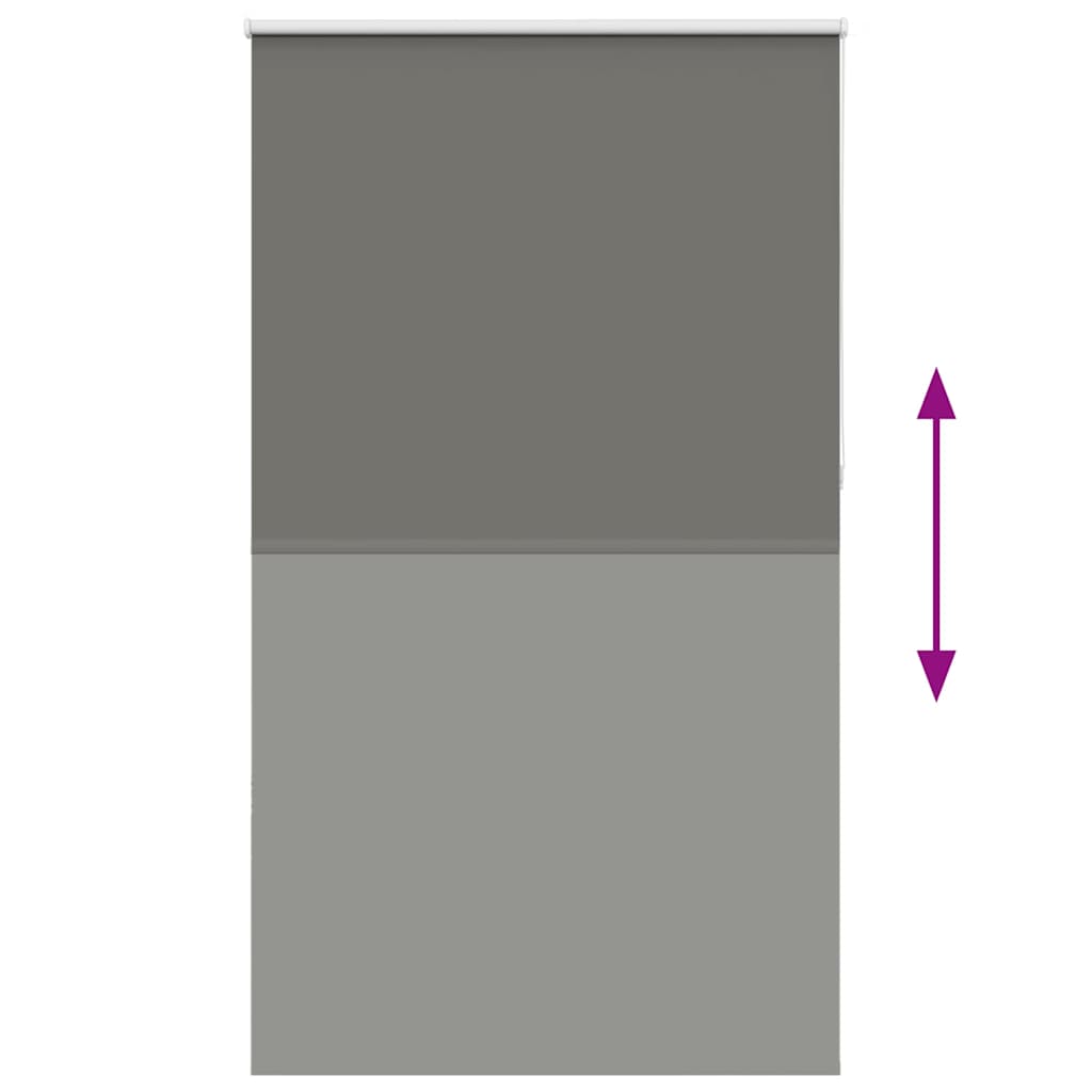 Roller Blind Blackout Grey 125x230 cm Fabric Width 121.6 cm Polyester