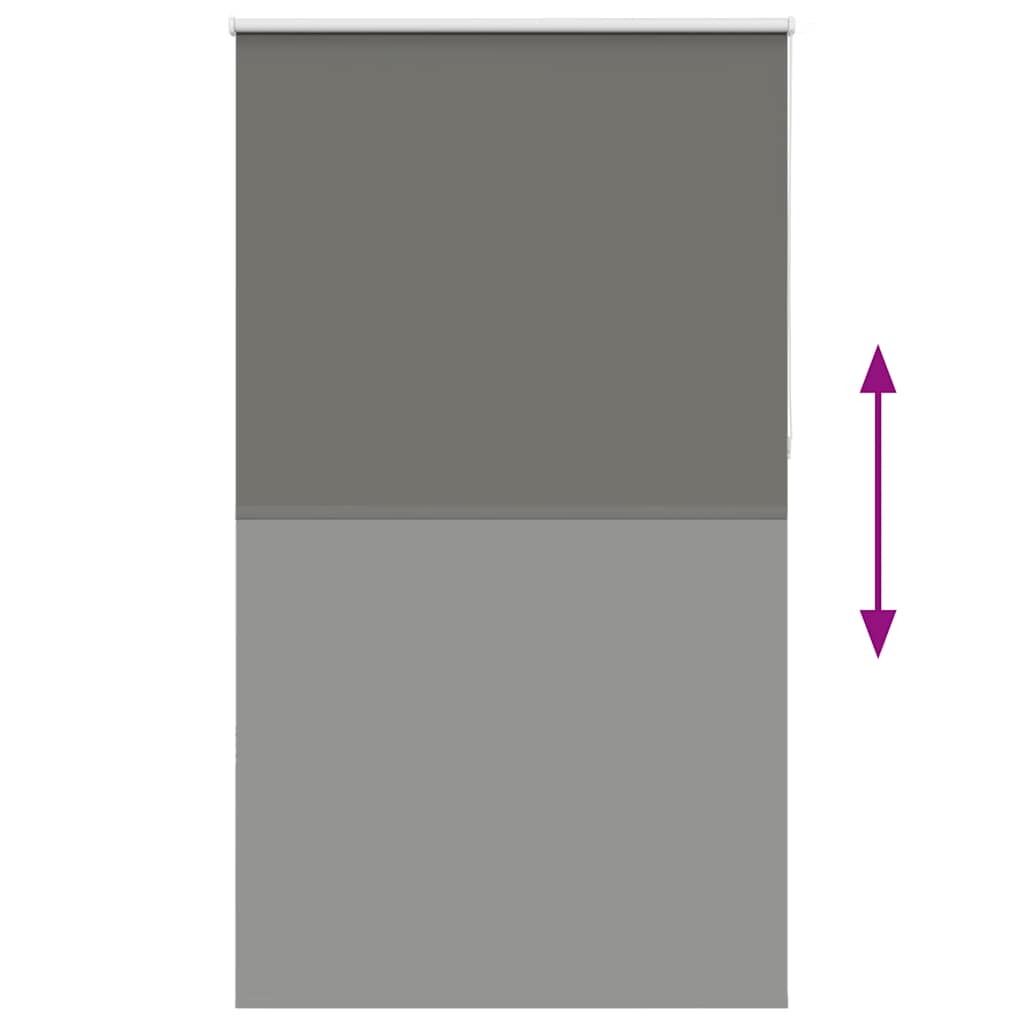 Roller Blind Blackout Grey 130x230 cm Fabric Width 126.6 cm Polyester