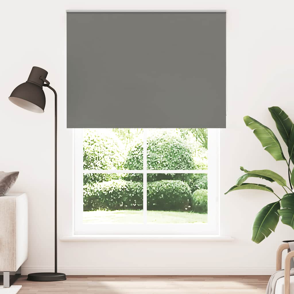 Roller Blind Blackout Grey 155x230 cm Fabric Width 151.6 cm Polyester