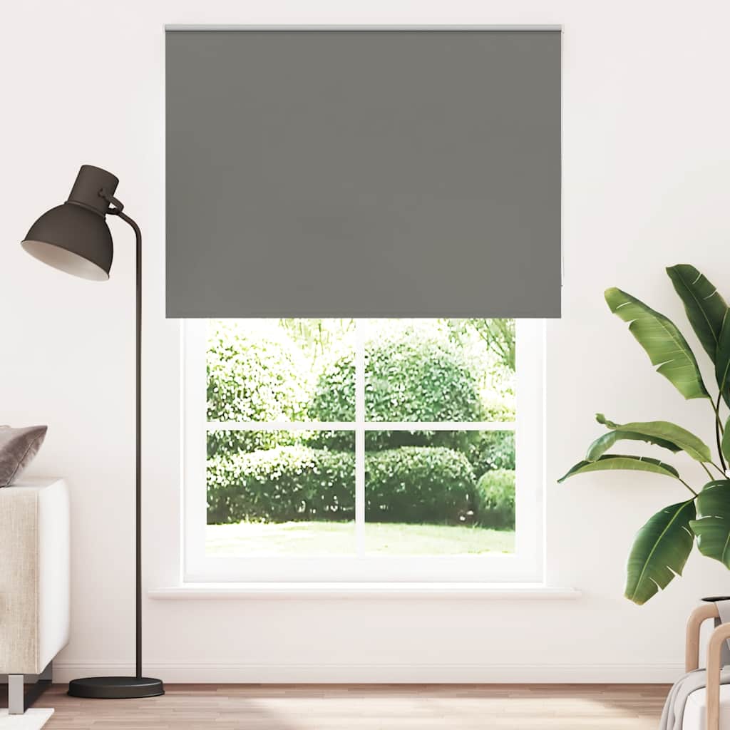 Roller Blind Blackout Grey 160x230 cm Fabric Width 156.6 cm Polyester