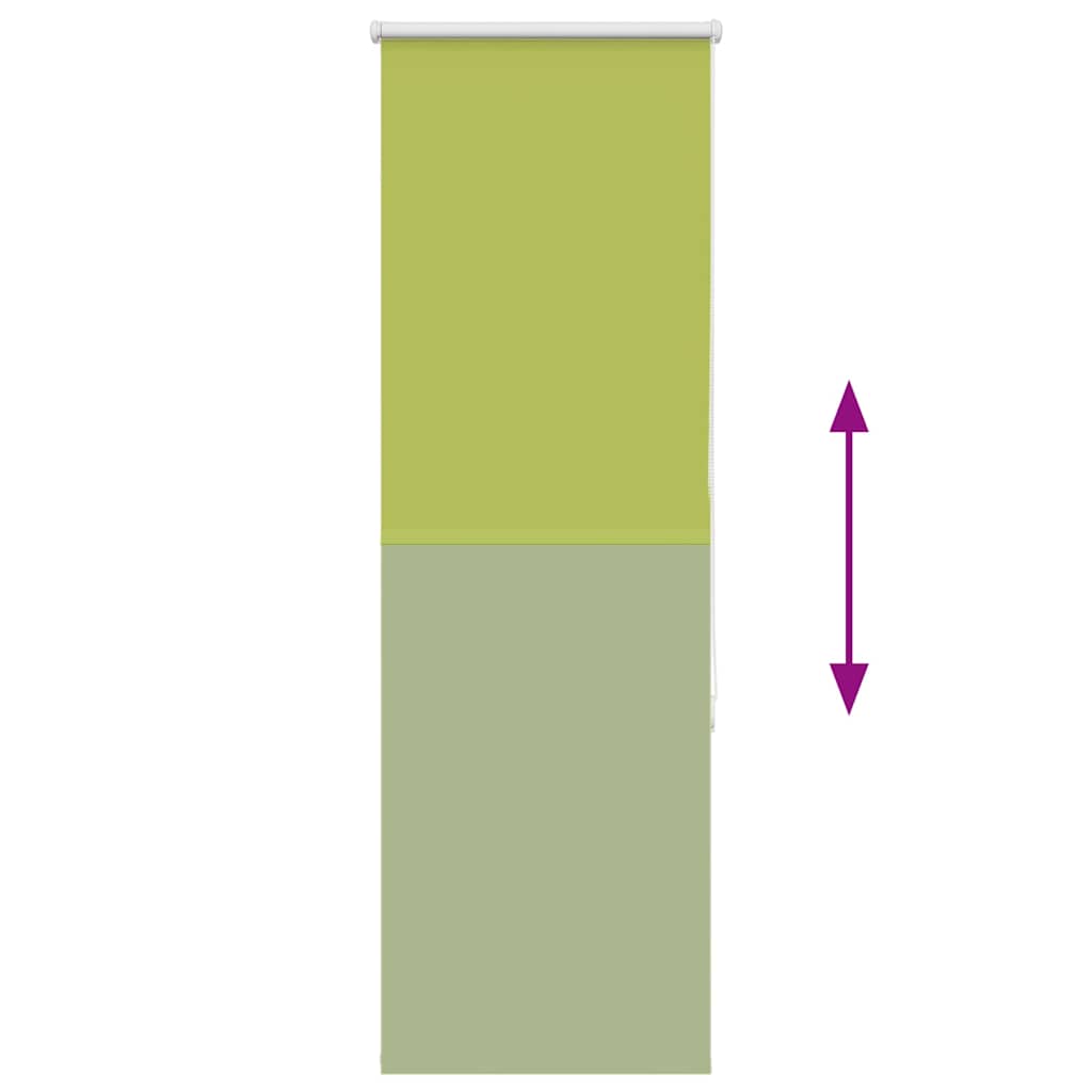 Roller Blind Blackout Leaves Green 40x130 cm Fabric Width 35.7 cm Polyester