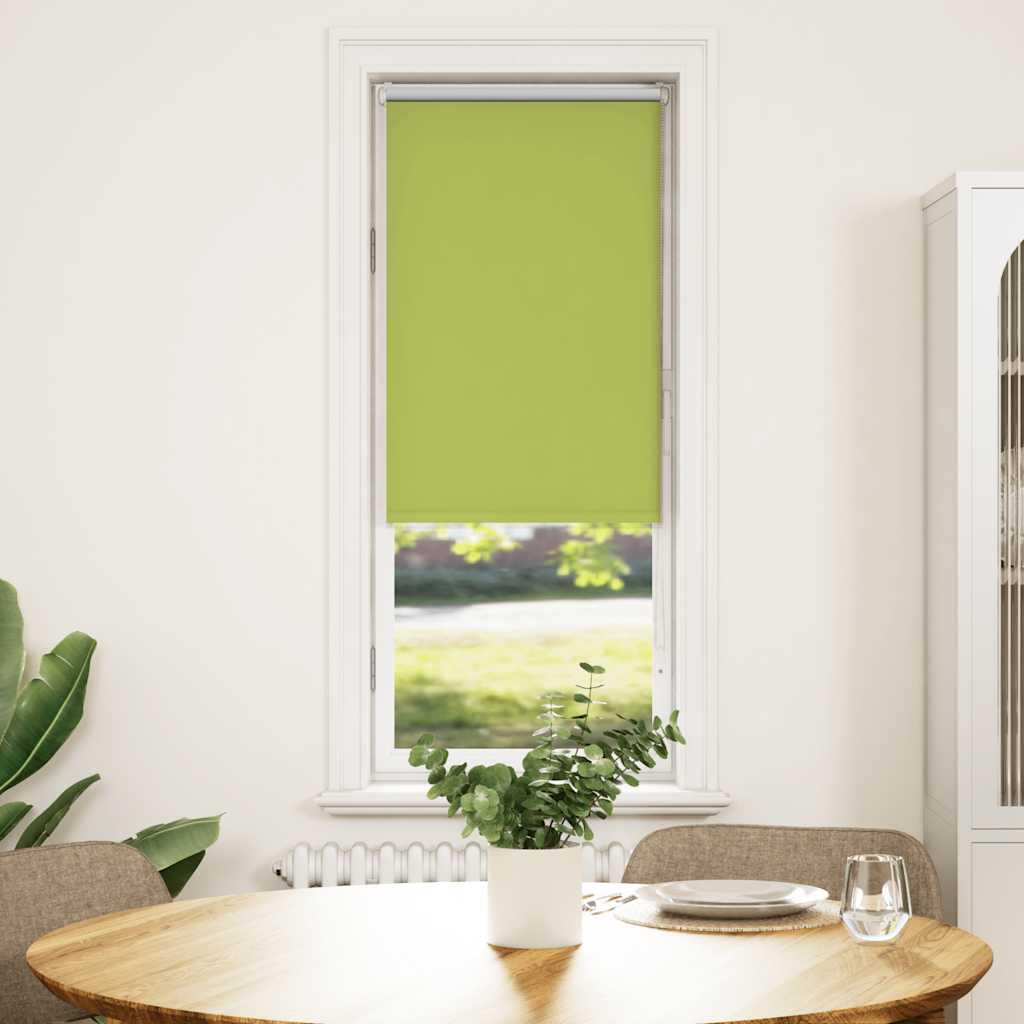 Roller Blind Blackout Leaves Green 50x130 cm Fabric Width 45.7 cm Polyester