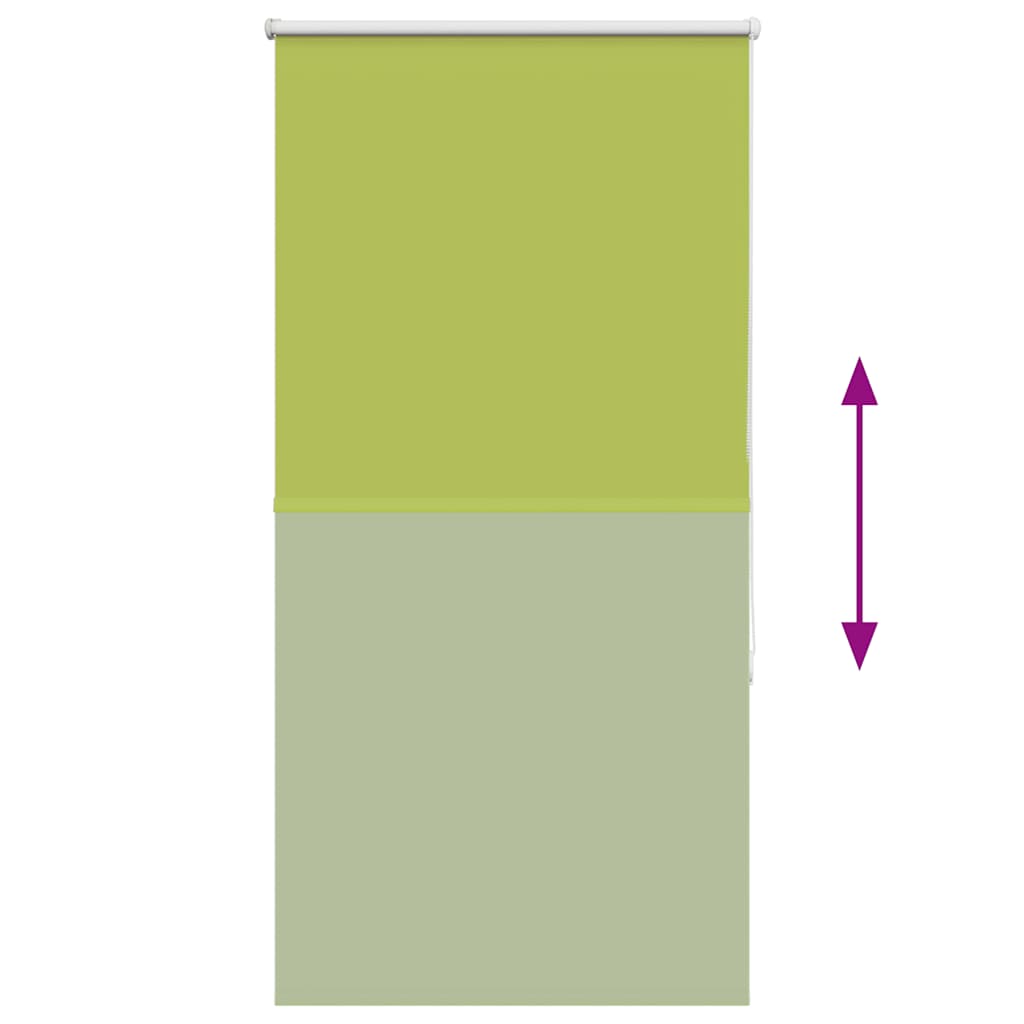 Roller Blind Blackout Leaves Green 65x130 cm Fabric Width 60.7 cm Polyester