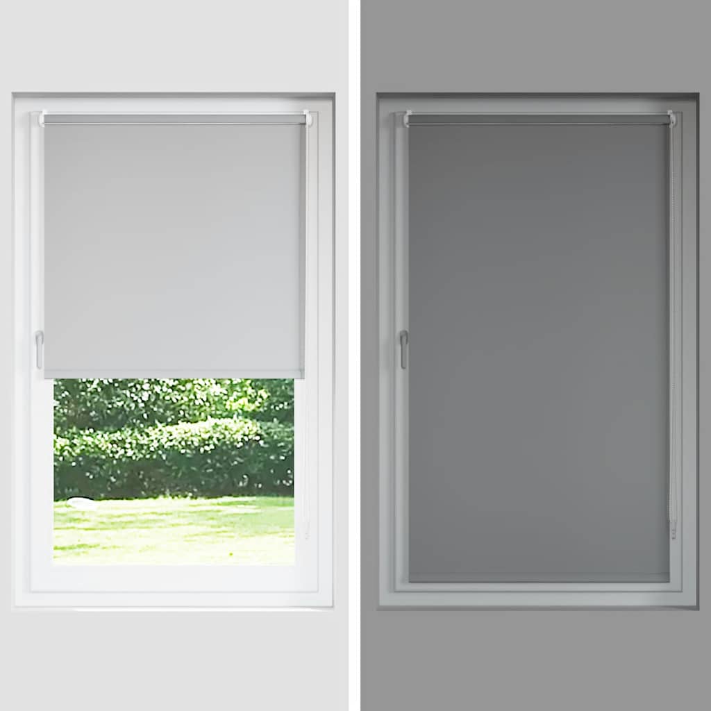 Roller Blind Blackout Leaves Green 105x130 cm Fabric Width 100.7 cm Polyester