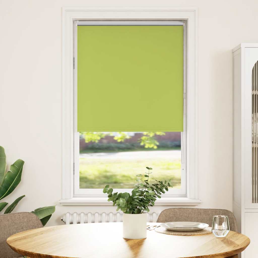 Roller Blind Blackout Leaves Green 65x150 cm Fabric Width 60.7 cm Polyester