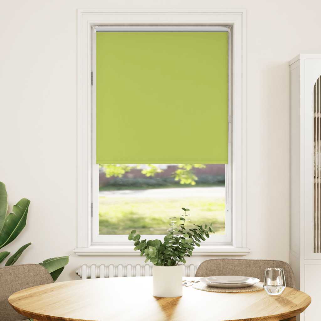 Roller Blind Blackout Leaves Green 70x150 cm Fabric Width 65.7 cm Polyester
