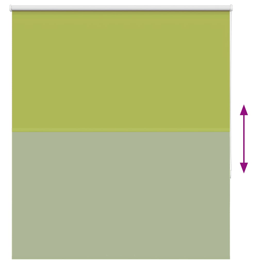 Roller Blind Blackout Leaves Green 125x150 cm Fabric Width 121.6 cm Polyester