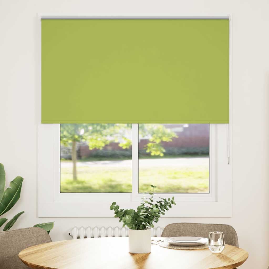 Roller Blind Blackout Leaves Green 135x150 cm Fabric Width 131.6 cm Polyester