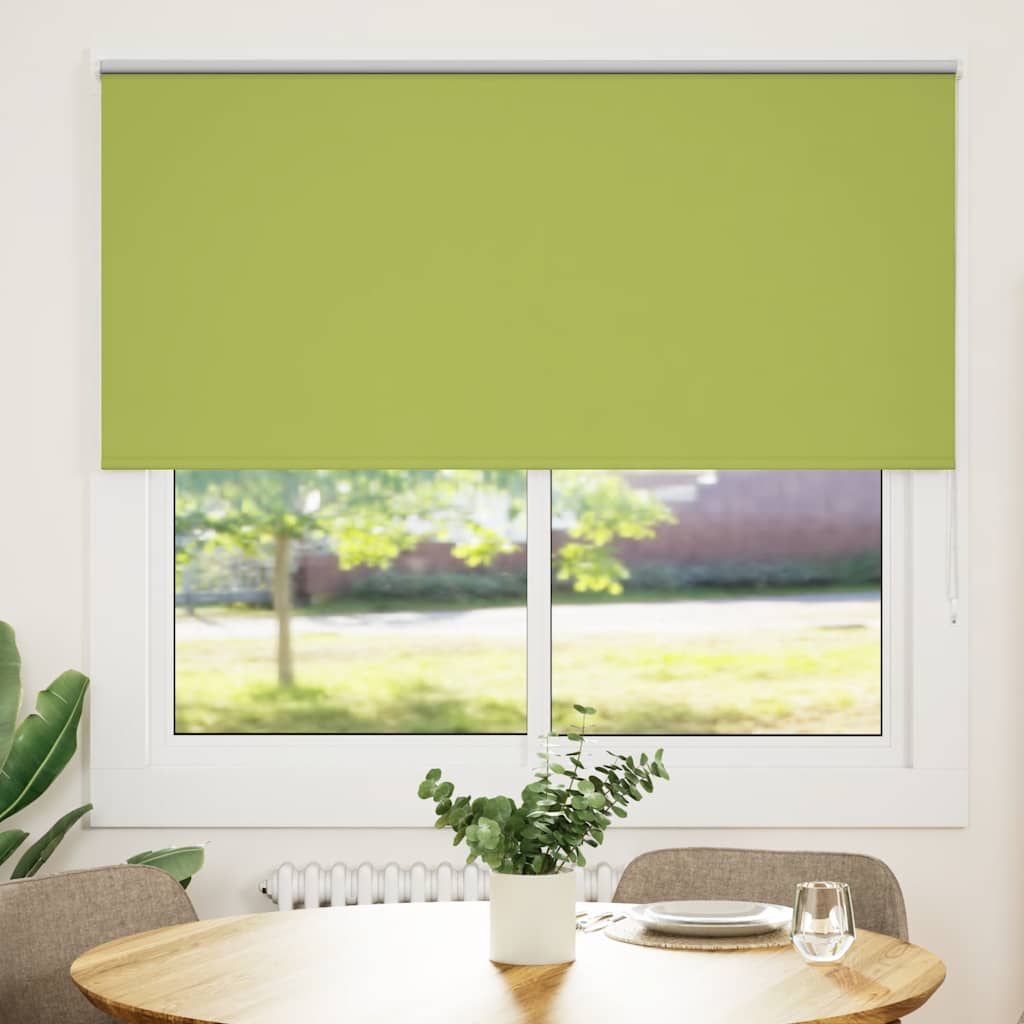 Roller Blind Blackout Leaves Green 150x150 cm Fabric Width 146.6 cm Polyester