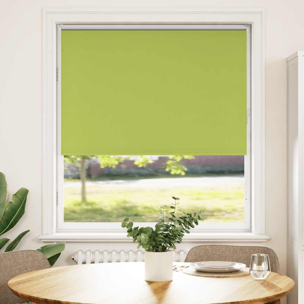 Roller Blind Blackout Leaves Green 115x175 cm Fabric Width 110.7 cm Polyester