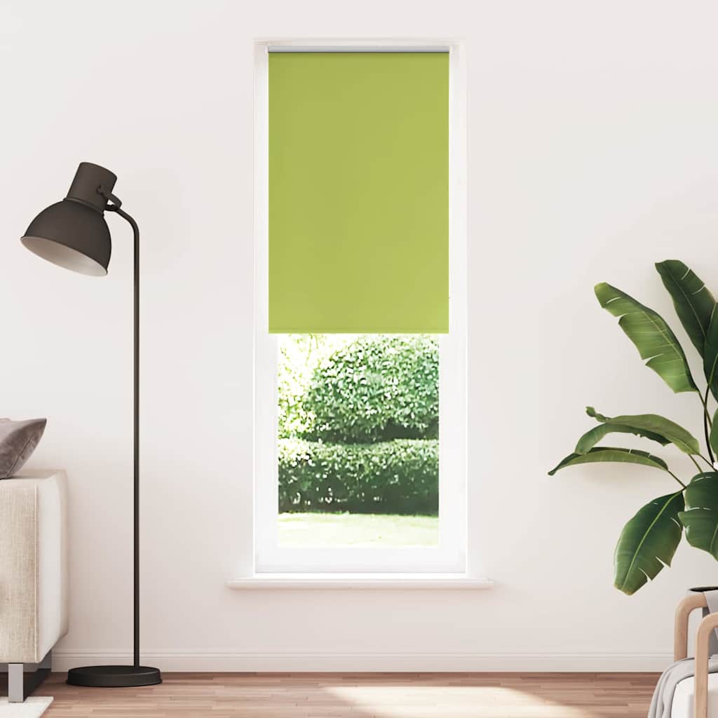 Roller Blind Blackout Leaves Green 80x210 cm Fabric Width 75.7 cm Polyester