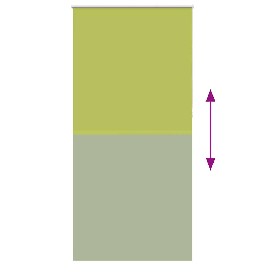 Roller Blind Blackout Leaves Green 115x210 cm Fabric Width 110.7 cm Polyester