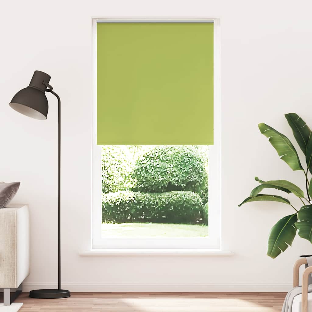 Roller Blind Blackout Leaves Green 115x230 cm Fabric Width 110.7 cm Polyester