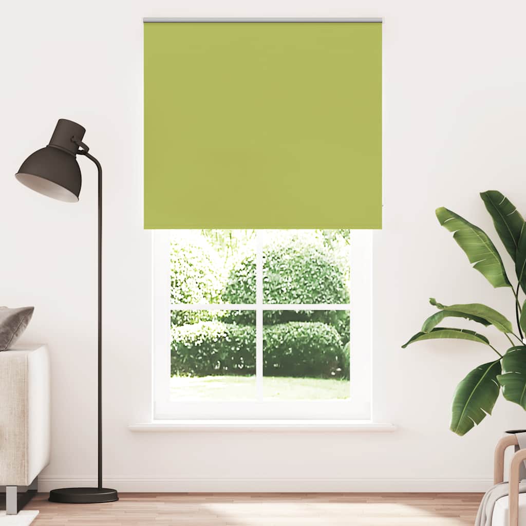 Roller Blind Blackout Leaves Green 130x230 cm Fabric Width 126.6 cm Polyester