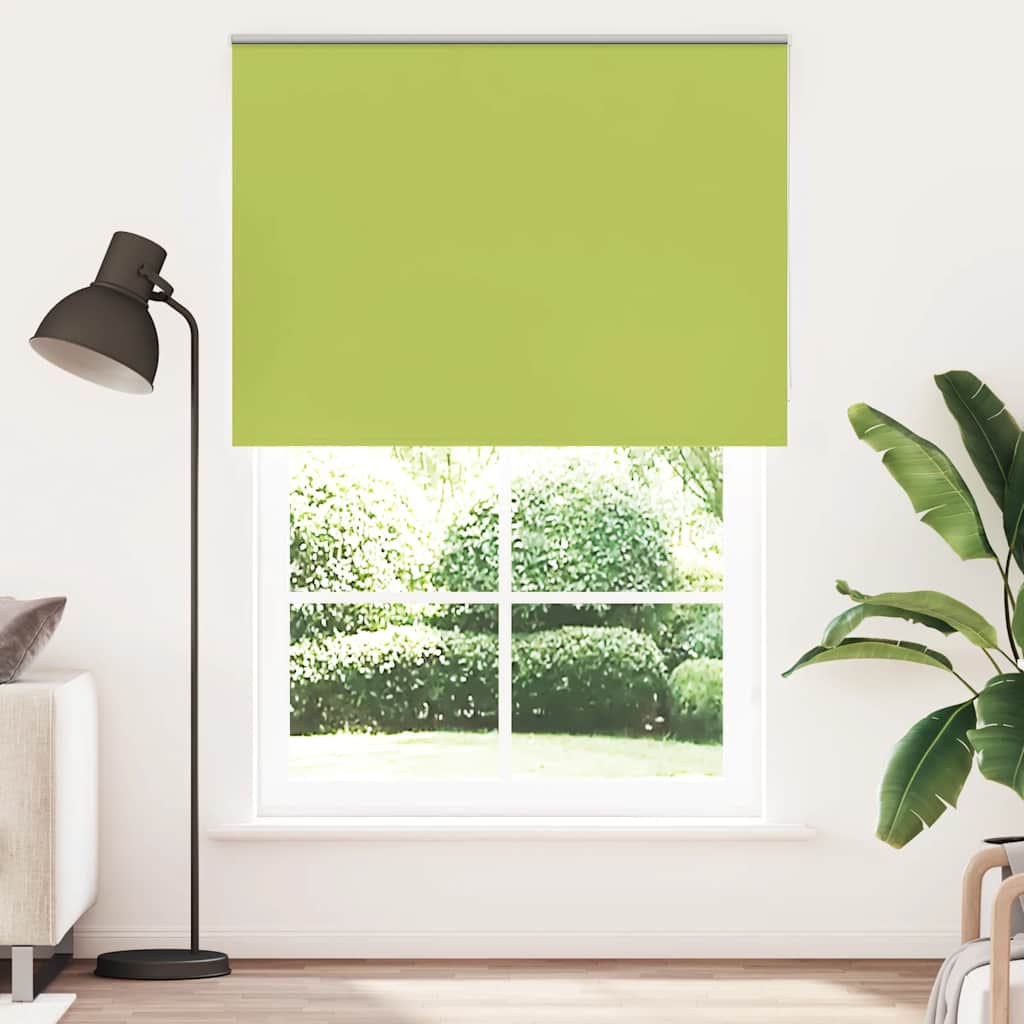 Roller Blind Blackout Leaves Green 150x230 cm Fabric Width 146.6 cm Polyester