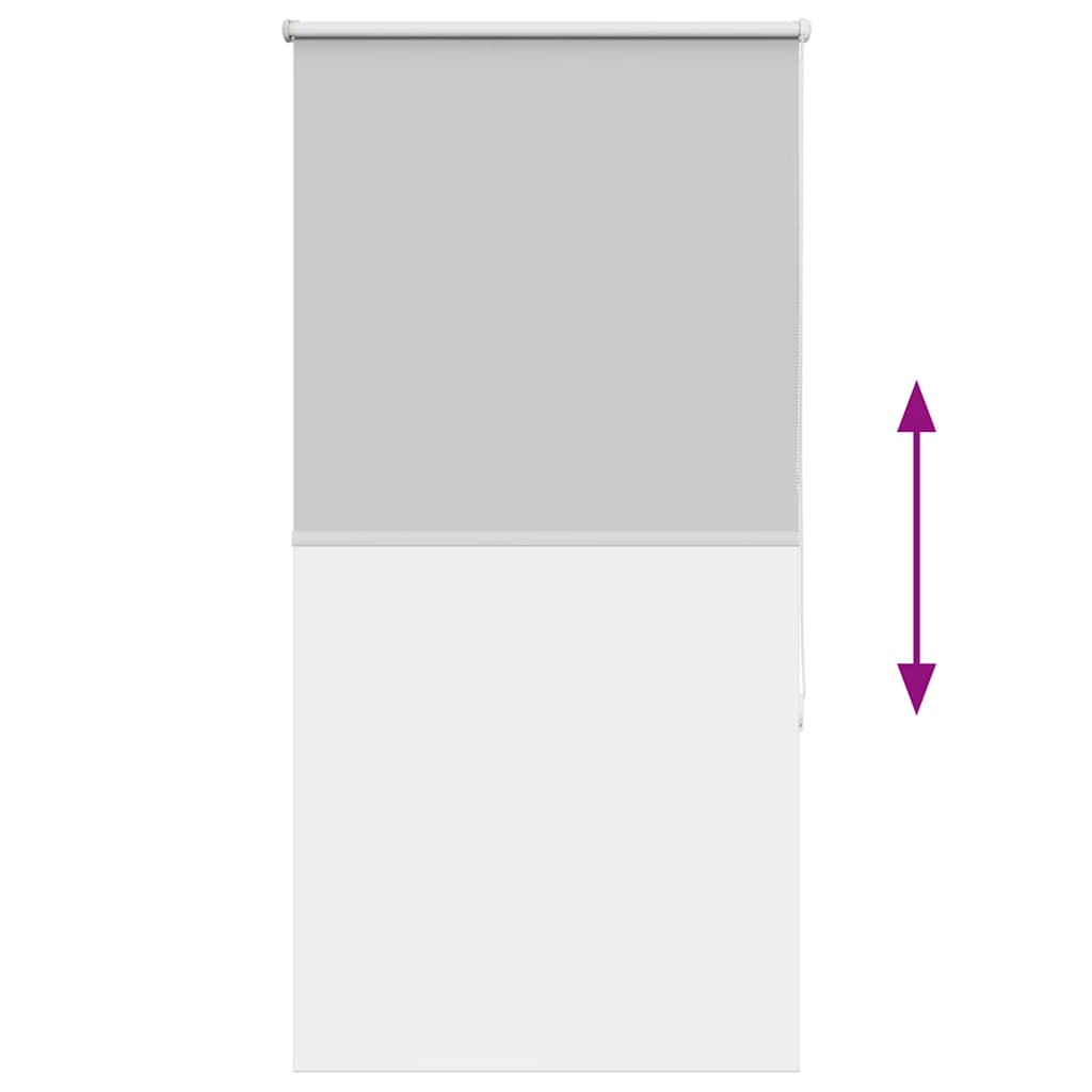 Roller Blind Blackout Light Grey 80x130 cm Fabric Width 75.7 cm Polyester