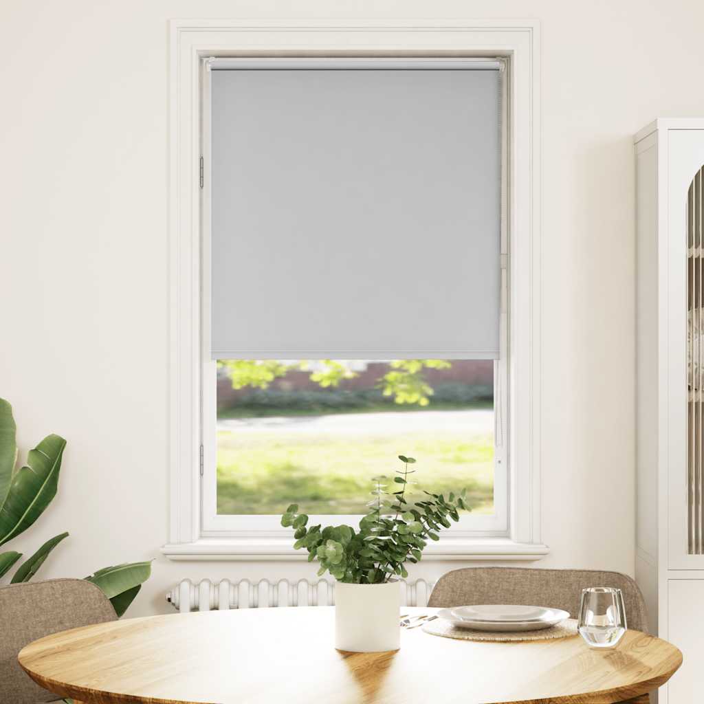 Roller Blind Blackout Light Grey 85x130 cm Fabric Width 80.7 cm Polyester