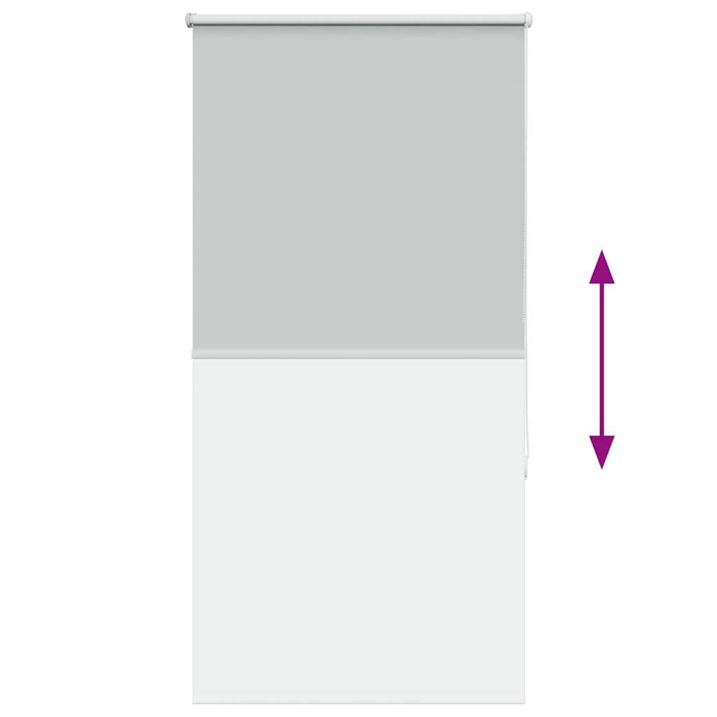 Roller Blind Blackout Light Grey 85x130 cm Fabric Width 80.7 cm Polyester