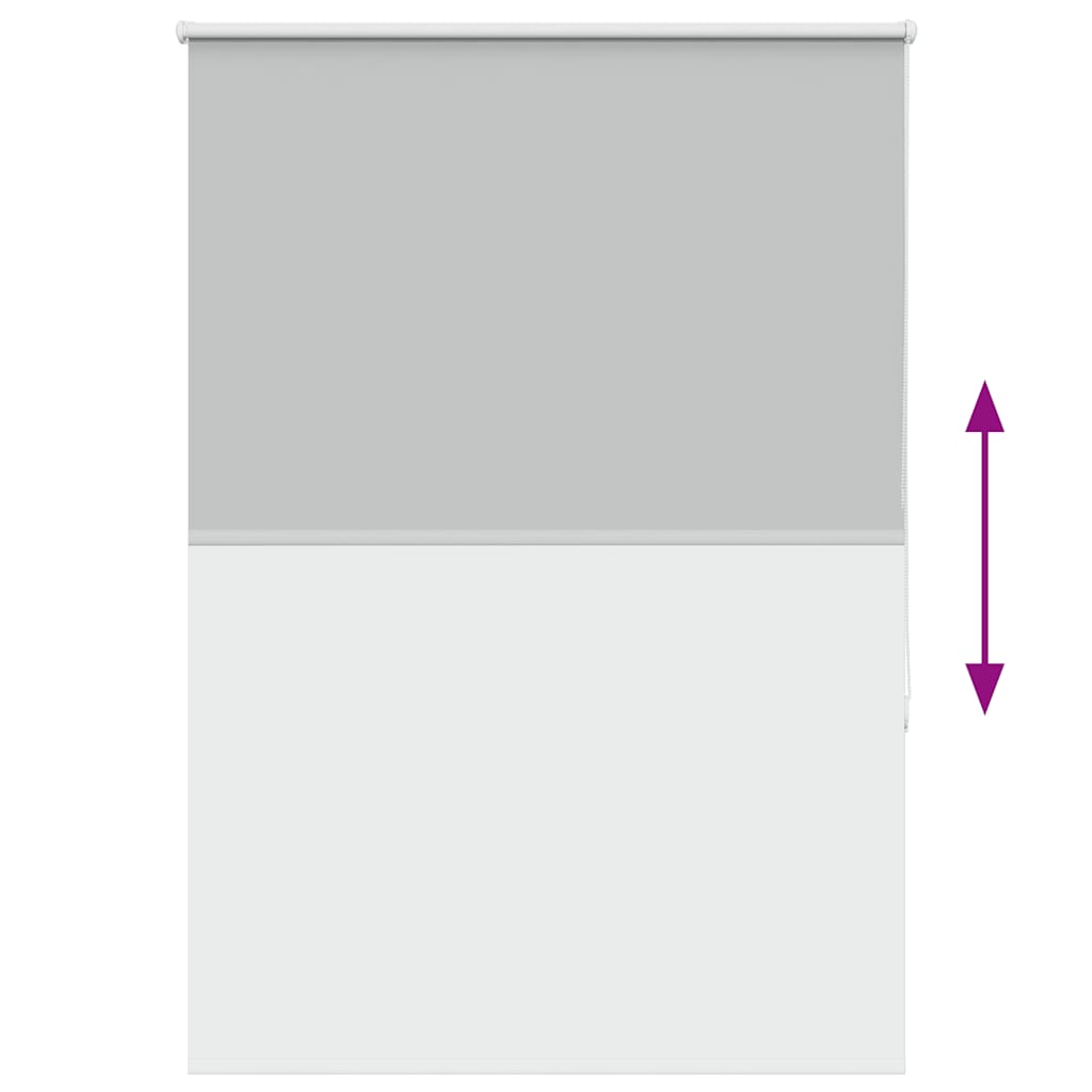 Roller Blind Blackout Light Grey 100x150 cm Fabric Width 95.7 cm Polyester