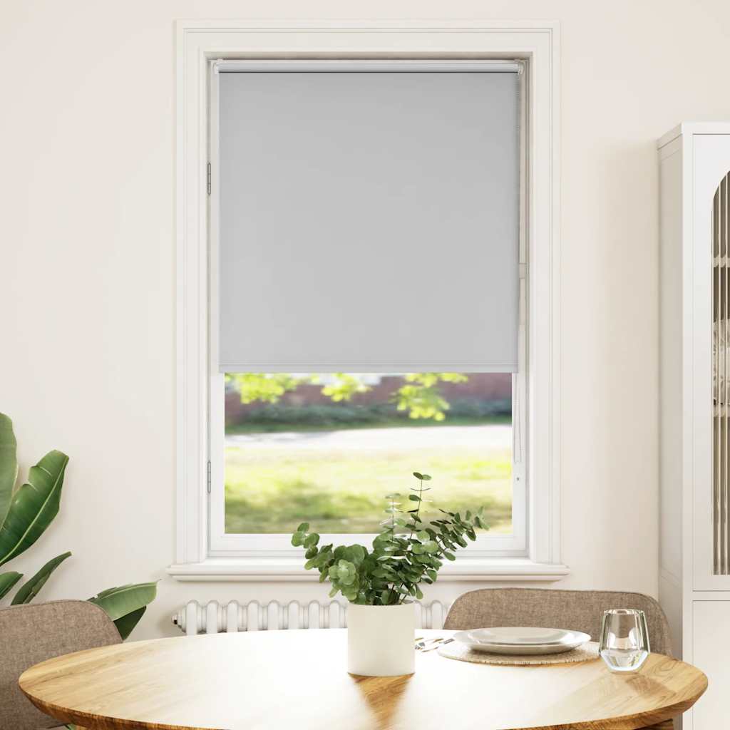 Roller Blind Blackout Light Grey 85x175 cm Fabric Width 80.7 cm Polyester
