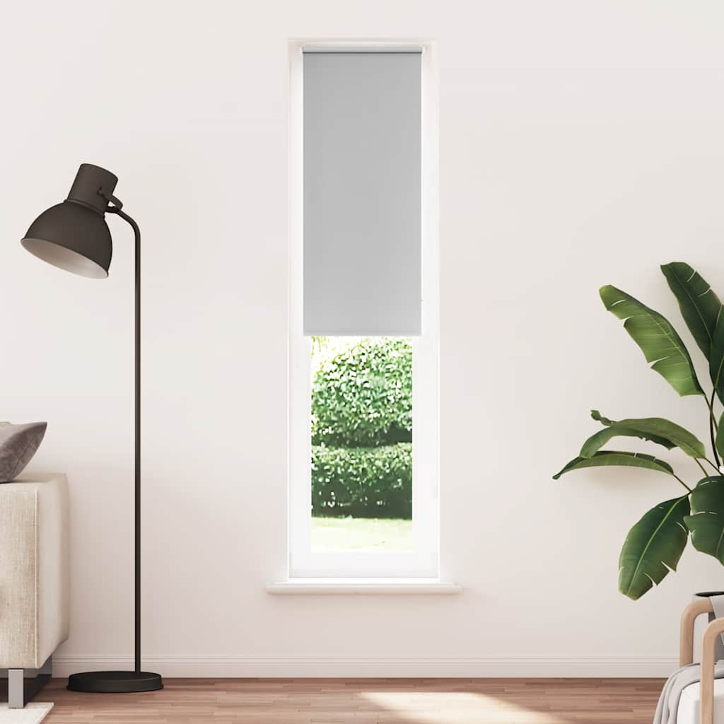 vidaXL Roller Blind Blackout Light Grey 40x210 cm Fabric Width 35.7 cm Polyester