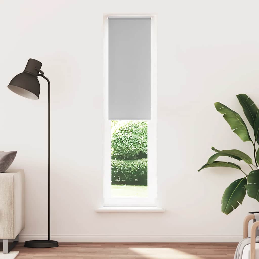 vidaXL Roller Blind Blackout Light Grey 45x210 cm Fabric Width 40.7 cm Polyester