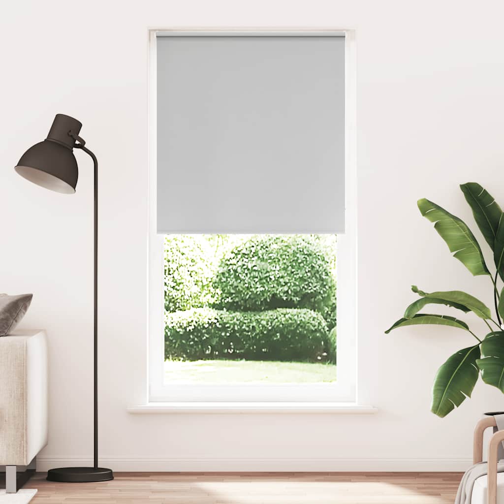 Roller Blind Blackout Light Grey 90x210 cm Fabric Width 85.7 cm Polyester