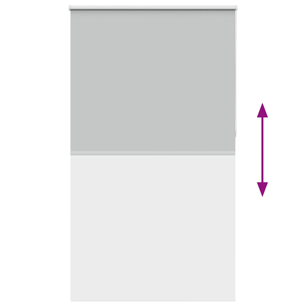 Roller Blind Blackout Light Grey 130x210 cm Fabric Width 126.6 cm Polyester