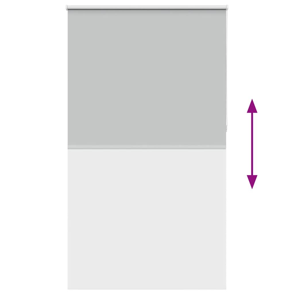 Roller Blind Blackout Light Grey 120x230 cm Fabric Width 116.6 cm Polyester