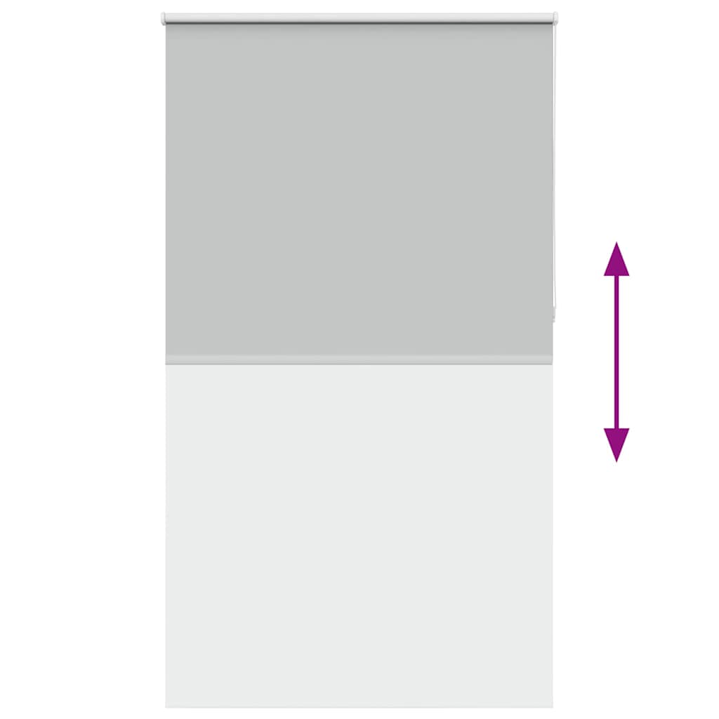 Roller Blind Blackout Light Grey 125x230 cm Fabric Width 121.6 cm Polyester