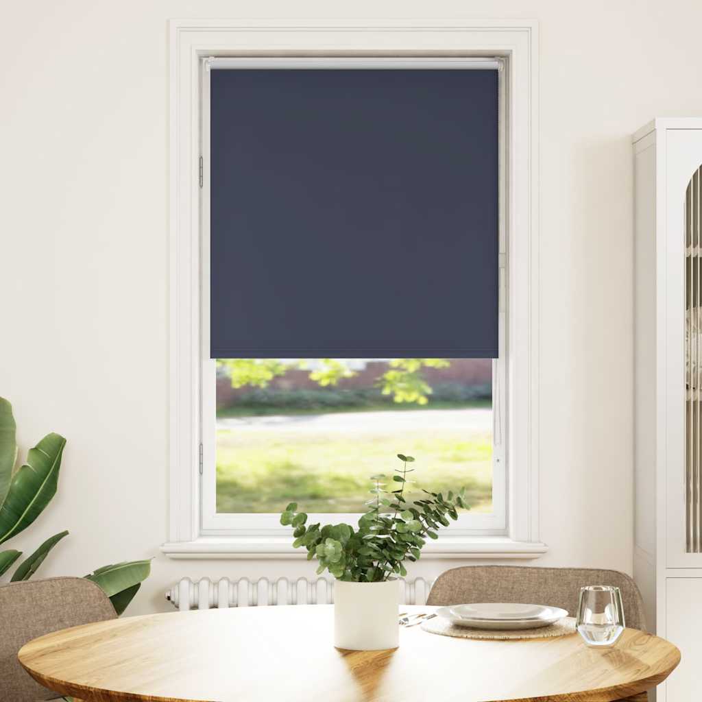 Roller Blind Blackout Marine 80x130 cm Fabric Width 75.7 cm Polyester