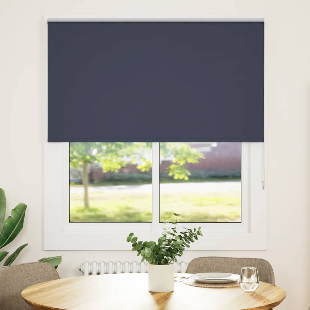 Roller Blind Blackout Marine 130x130 cm Fabric Width 126.6 cm Polyester
