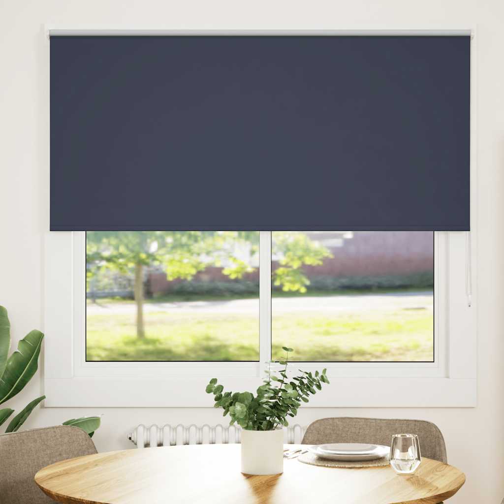 Roller Blind Blackout Marine 165x150 cm Fabric Width 161.6 cm Polyester